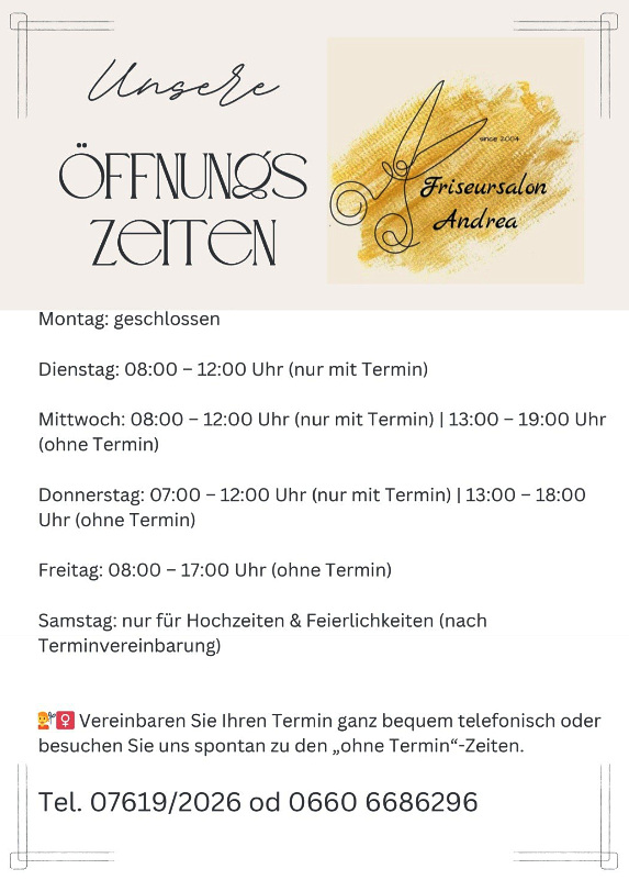 Öffnungszeiten